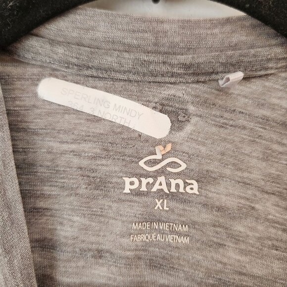 Prana North Star Recycled Split Tank Top Grey Active Running Hiking Women's XL - Picture 7 of 10